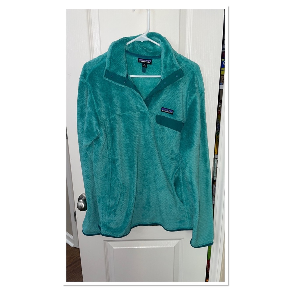Patagonia Teal Fleece Pullover Jacket